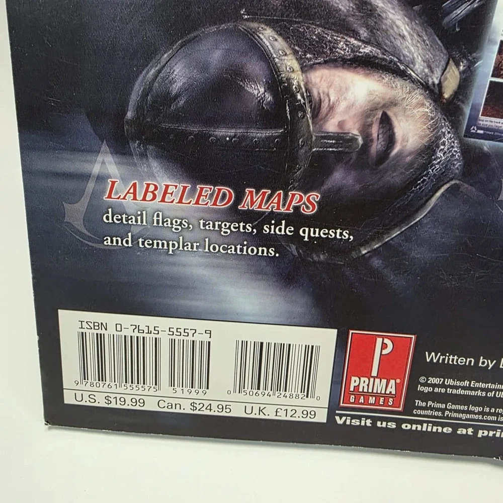 Assassins Creed Prima Official Game Guide with Map 2007 ISBN 0761555579